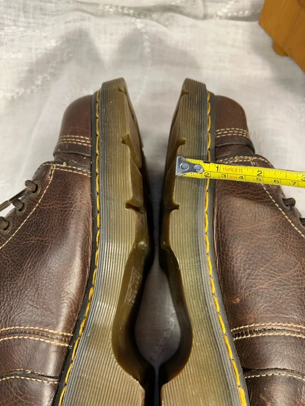 Dr Martens leather lace up ankle boots
